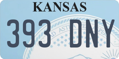 KS license plate 393DNY