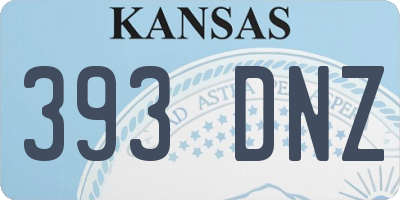 KS license plate 393DNZ