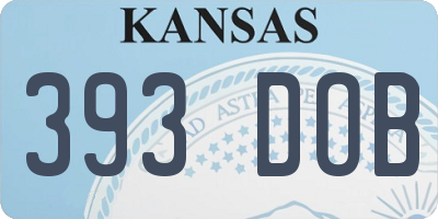 KS license plate 393DOB
