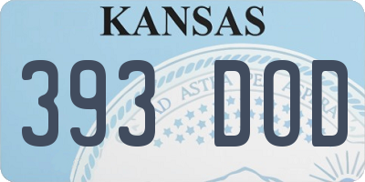 KS license plate 393DOD