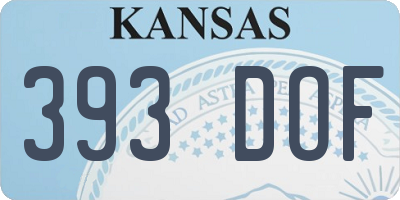 KS license plate 393DOF