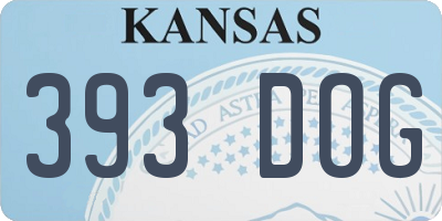 KS license plate 393DOG
