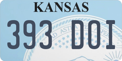 KS license plate 393DOI