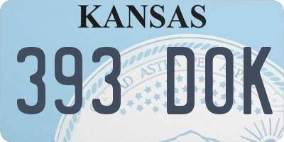 KS license plate 393DOK