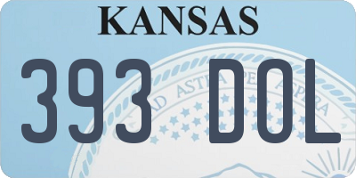 KS license plate 393DOL