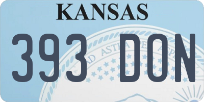 KS license plate 393DON