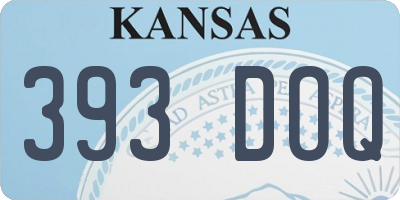 KS license plate 393DOQ