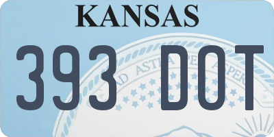 KS license plate 393DOT