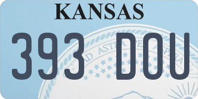 KS license plate 393DOU