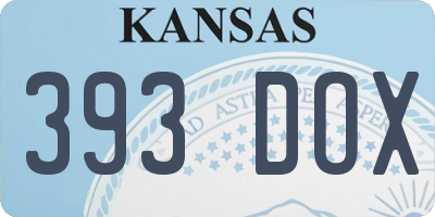 KS license plate 393DOX