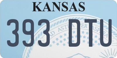KS license plate 393DTU