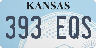 KS license plate 393EQS