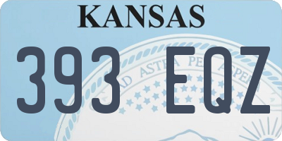 KS license plate 393EQZ