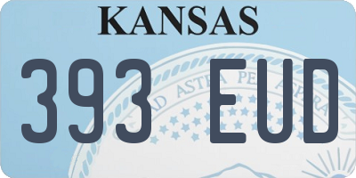 KS license plate 393EUD