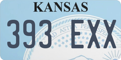 KS license plate 393EXX