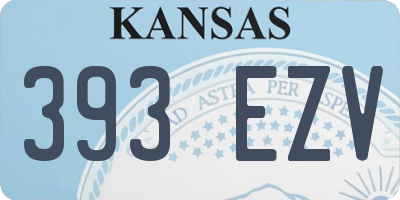 KS license plate 393EZV