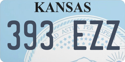 KS license plate 393EZZ