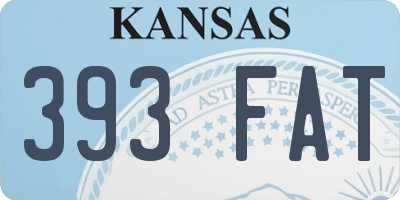 KS license plate 393FAT