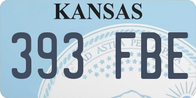 KS license plate 393FBE