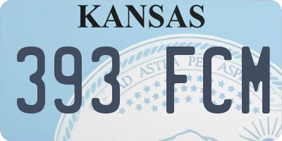 KS license plate 393FCM
