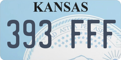 KS license plate 393FFF