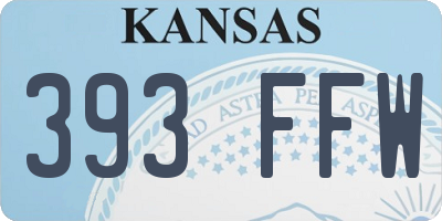 KS license plate 393FFW