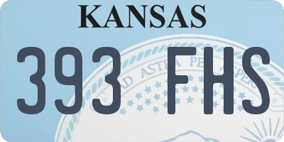 KS license plate 393FHS