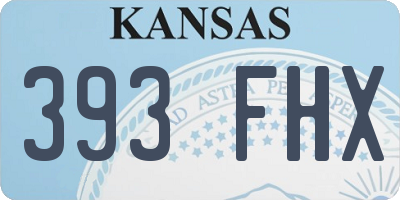 KS license plate 393FHX