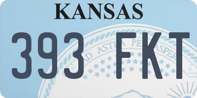 KS license plate 393FKT