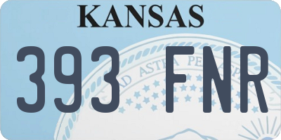 KS license plate 393FNR