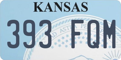 KS license plate 393FQM