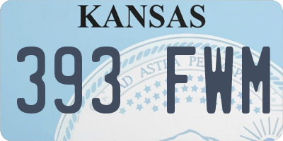 KS license plate 393FWM