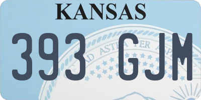 KS license plate 393GJM