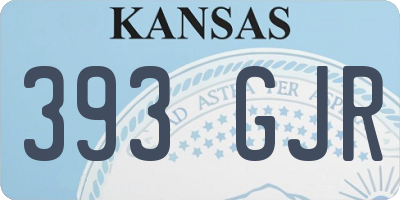 KS license plate 393GJR