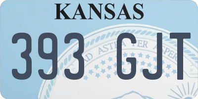 KS license plate 393GJT