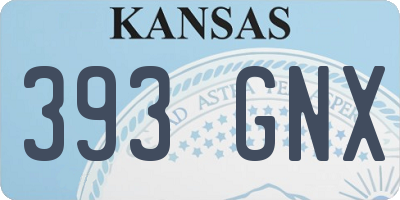 KS license plate 393GNX