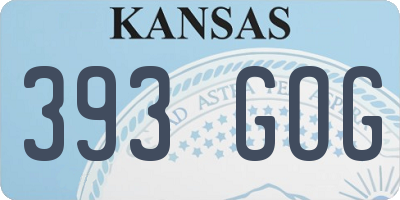 KS license plate 393GOG