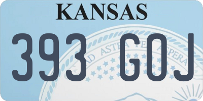 KS license plate 393GOJ