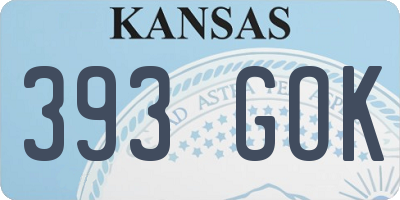 KS license plate 393GOK