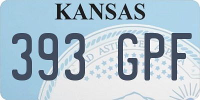 KS license plate 393GPF