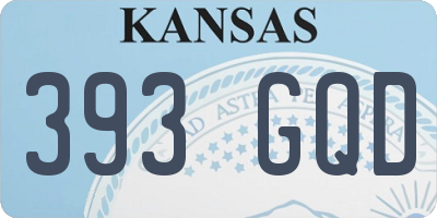 KS license plate 393GQD
