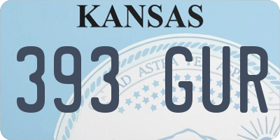 KS license plate 393GUR