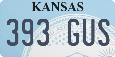 KS license plate 393GUS