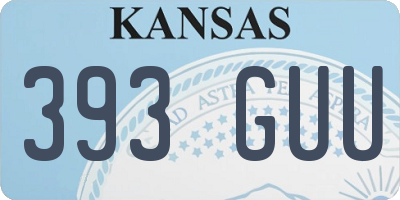 KS license plate 393GUU