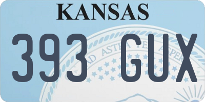 KS license plate 393GUX