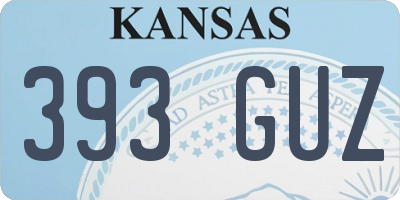 KS license plate 393GUZ