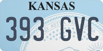 KS license plate 393GVC