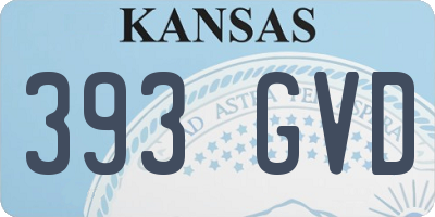 KS license plate 393GVD