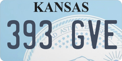 KS license plate 393GVE