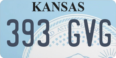 KS license plate 393GVG